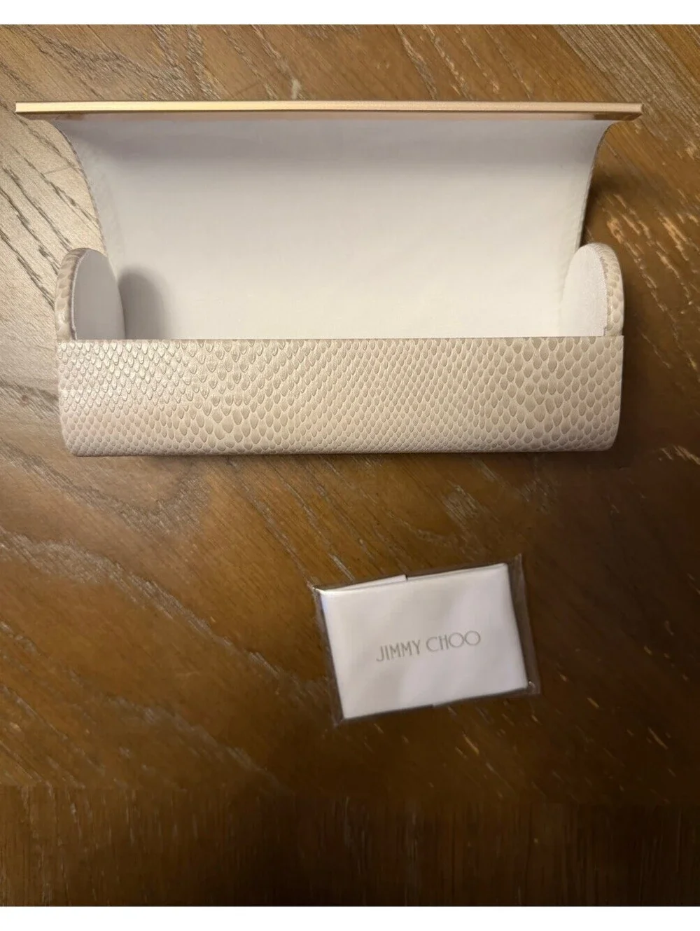 Jimmy Choo Sunglasses Storage Cover Hard Case Python Snake Skin Brand New